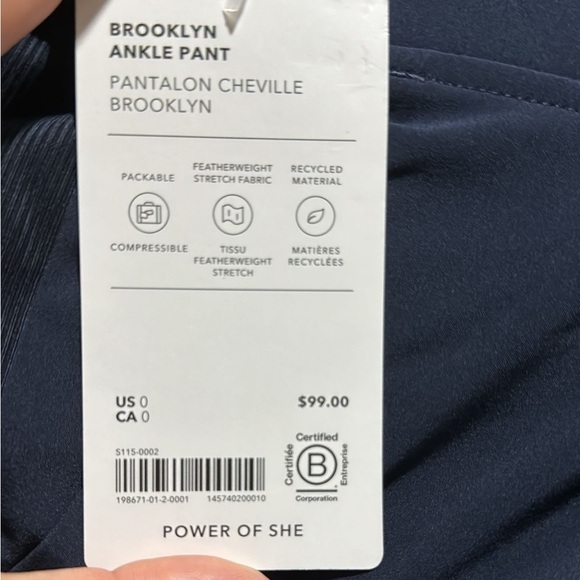 Athleta Brooklyn Mid Rise Ankle Pant // Navy #198671 - Picture 13 of 16